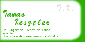 tamas kesztler business card